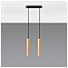 Lampada A Sospensione Doppia In Legno Naturale Gu10 - Foto miniatura 2