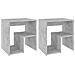 Comodini 2 pz Grigio Cemento 40x30x40 cm in Legno Multistrato - Foto miniatura 2