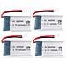 4 Pezzi Batteria Lipo Ricaricabile 3.7v, 600 Mah Per Rc Droni Quadricotteri Syma X5 X5c X5sc X5sw, Cheerson Cx-30w, Skytech M68, Wltoys F949 - Foto miniatura 5