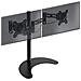 Dm35d2 Doppio Supporto 2 Monitor Da Scrivania Con Piedistallo - Braccio Schermo Da Tavolo - Altezza Regolabile E Orientabile - Compatibilità Universale Tv Con Vesa 100x100 - Alluminio - Foto miniatura 1