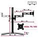 Dm35d2 Doppio Supporto 2 Monitor Da Scrivania Con Piedistallo - Braccio Schermo Da Tavolo - Altezza Regolabile E Orientabile - Compatibilità Universale Tv Con Vesa 100x100 - Alluminio - Foto miniatura 3