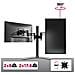 Dm35d2 Doppio Supporto 2 Monitor Da Scrivania Con Piedistallo - Braccio Schermo Da Tavolo - Altezza Regolabile E Orientabile - Compatibilità Universale Tv Con Vesa 100x100 - Alluminio - Foto miniatura 6