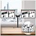 Dm35d2 Doppio Supporto 2 Monitor Da Scrivania Con Piedistallo - Braccio Schermo Da Tavolo - Altezza Regolabile E Orientabile - Compatibilità Universale Tv Con Vesa 100x100 - Alluminio - Foto miniatura 5