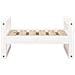 Cuccia Per Cani Bianca 55,5x45,5x28cm In Legno Massello Di Pino - Foto miniatura 5
