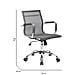 Sedia Con Ruote Traversonen \, Poltrona Direzionale Con Braccioli, Sedia Ergonomica Da Ufficio, Grigio, 62x54h92/102 Cm - Foto miniatura 5