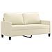 Divano A 2 Posti Crema 140 Cm In Similpelle - Foto miniatura 2