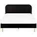 Letto Velluto Flayat 160 X 200 Cm Nero - Foto miniatura 3