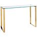 Tavolino Consolle Tilon Vetro Temperato Oro - Foto miniatura 4