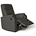 Poltrona Da Interno In Ecopelle Con Schienale E Poggiapiedi Regolabili Linea Extra Comfort - Grey - Foto miniatura 1
