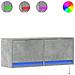 Mobile Tv A Parete Con Luci Led Grigio Cemento 100x31x35 Cm - Foto miniatura 2