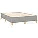 Letto a Molle Materasso e LED Grigio Chiaro 140x190 cm Tessuto - Foto miniatura 5