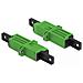 Accoppiatore per fibra ottica E2000 Simplex femmina per Simplex femmina Monomodale verde - Foto miniatura 2