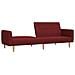 Divano Letto A 2 Posti Rosso Vino In Tessuto - Foto miniatura 3