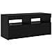 Mobili TV  2 pz con luci LED Rovere Nero Legno ingegnerizzato, Supporto TV  con luci LED - Rovere Nero, 90x35x40 cm, fatto in legno ingegnerizzato - Foto miniatura 6