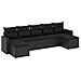 Set Divani da Giardino con Cuscini 7pz Nero Polyrattan - Foto miniatura 1