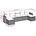 Set Divani da Giardino con Cuscini 7pz Nero Polyrattan - Foto miniatura 3