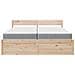 Giroletto Cassetti e Materasso 200x200 cm Legno Massello Pino - Foto miniatura 4