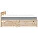 Giroletto Cassetti e Materasso 200x200 cm Legno Massello Pino - Foto miniatura 5
