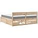 Giroletto Cassetti e Materasso 200x200 cm Legno Massello Pino - Foto miniatura 6