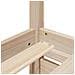 Giroletto Cassetti e Materasso 200x200 cm Legno Massello Pino - Foto miniatura 9