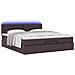 Struttura Letto Pouf con Materasso 160x200 cm in Tessuto - Foto miniatura 6