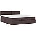 Struttura Letto Pouf con Materasso 160x200 cm in Tessuto - Foto miniatura 7