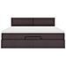 Struttura Letto Pouf con Materasso 160x200 cm in Tessuto - Foto miniatura 8