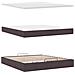 Struttura Letto Pouf con Materasso 160x200 cm in Tessuto - Foto miniatura 9