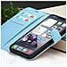 Custodia A Portafoglio Per Iphone 13 Pro Max Con Supporto E Linguetta Magnetica, Azzurro - Foto miniatura 5