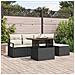 Set Divano da Giardino con archiviazione 6 pcs Nero Poly Rattan - Foto miniatura 2
