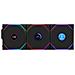 Uni Fan TL120 LCD Reverse Blade Wireless Case per computer Ventilatore 12 cm Nero 1 pz - Foto miniatura 4
