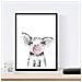 Set Di 6 Stampe Animali Bambini Con Gomma Da Masticare Zebra Maiale Giraffa Cervo Cervo Mucca Cavallo A4 Senza Cornice - Foto miniatura 5