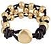 Bracciale In Pelle E Perline In Zama Placcato Oro ""linked"" - Foto miniatura 3