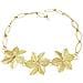 Cintura A Tripla Foglia A Forma Di Fiore, Catena Dorata E Metallo - Foto miniatura 1