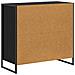 Mobile laterale Rovere Nero 79 x 36 x 75 cm Legno multistrato - Foto miniatura 8