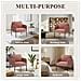 Poltrona - Comfort naturale per tutti i giorni, con schienale avvolgente e sottili gambe in metallo, Rosa - Foto miniatura 5