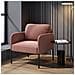 Poltrona - Comfort naturale per tutti i giorni, con schienale avvolgente e sottili gambe in metallo, Rosa - Foto miniatura 6