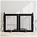 Cancello per cani con supporti 4 pcs Rovere Nero 80 x 100 cm - Foto miniatura 2