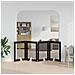 Cancello per cani con supporti 4 pcs Rovere Nero 80 x 100 cm - Foto miniatura 3