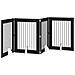 Cancello per cani con supporti 4 pcs Rovere Nero 80 x 100 cm - Foto miniatura 4