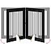 Cancello per cani con supporti 4 pcs Rovere Nero 80 x 100 cm - Foto miniatura 8