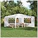 Parete per tenda da festa 2 pcs 400 x 195 cm Bianco - Foto miniatura 2