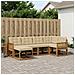 Set di divani da esterno con cuscino 6 pcs Naturale e Beige - Foto miniatura 2