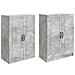 Set di armadi 2 pcs Grigio Cemento Legno ingegnerizzato - Foto miniatura 3