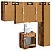 Set di Armadi da Bagno 5 pcs Legno antico 53 x 15,5 x 70 cm - Foto miniatura 7