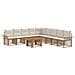 Set Divano da Giardino 10 pz Naturale e Bianco Crema polyrattan - Foto miniatura 1