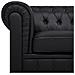Poltrona Vintage In Ecopelle Nera Chesterfield Grande - Foto miniatura 18