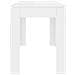 Tavolo da Pranzo Bianco Lucido 120x60x76 cm Legno Multistrato - Foto miniatura 2