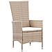 Set Da Pranzo Da Giardino 7 Pz Con Cuscini In Polyrattan Beige - Foto miniatura 2