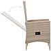 Set Da Pranzo Da Giardino 7 Pz Con Cuscini In Polyrattan Beige - Foto miniatura 6